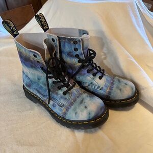 Dr. Martens Lace Up Pascal Blue Tie Dye Boot